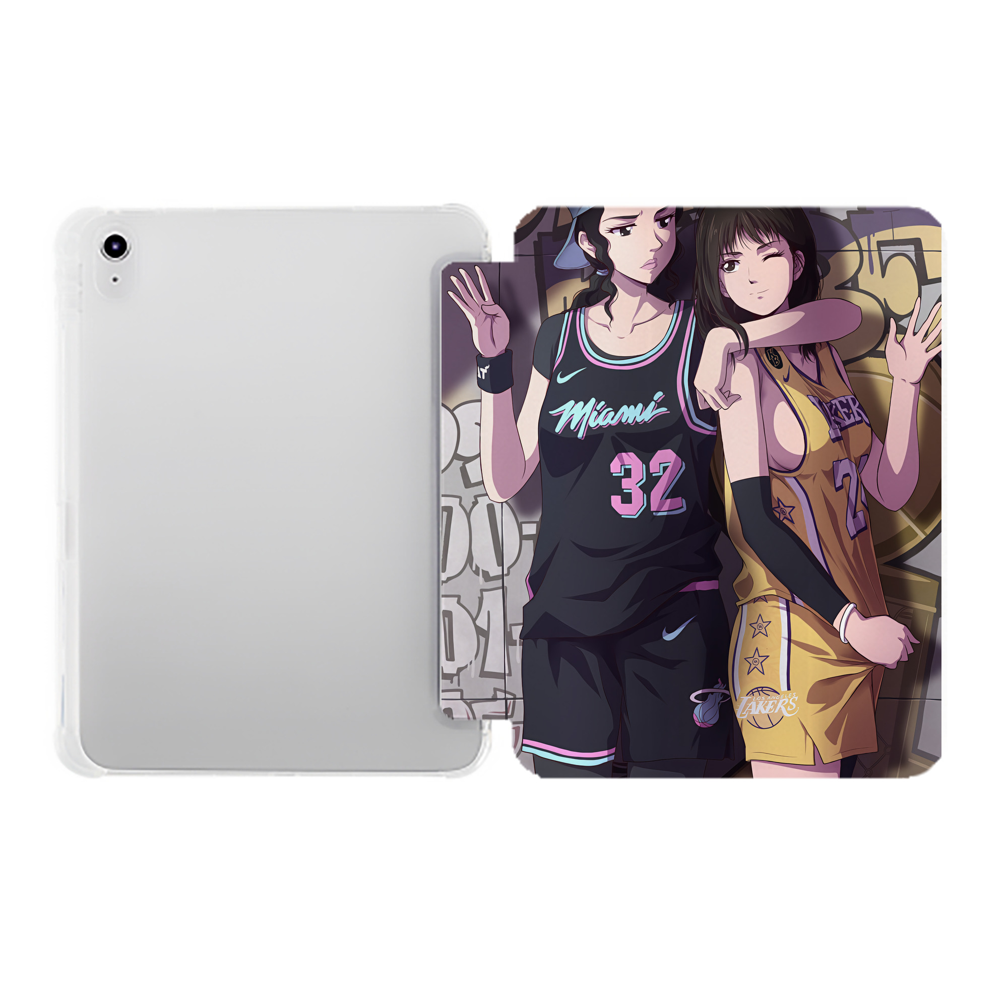 （画像用） SLAM DUNK／スラムダンク IPad ケース ペン収納付き 三つ折りスタンド PUレザー×シリコン 対応機種9.5/10.5/10.9インチ